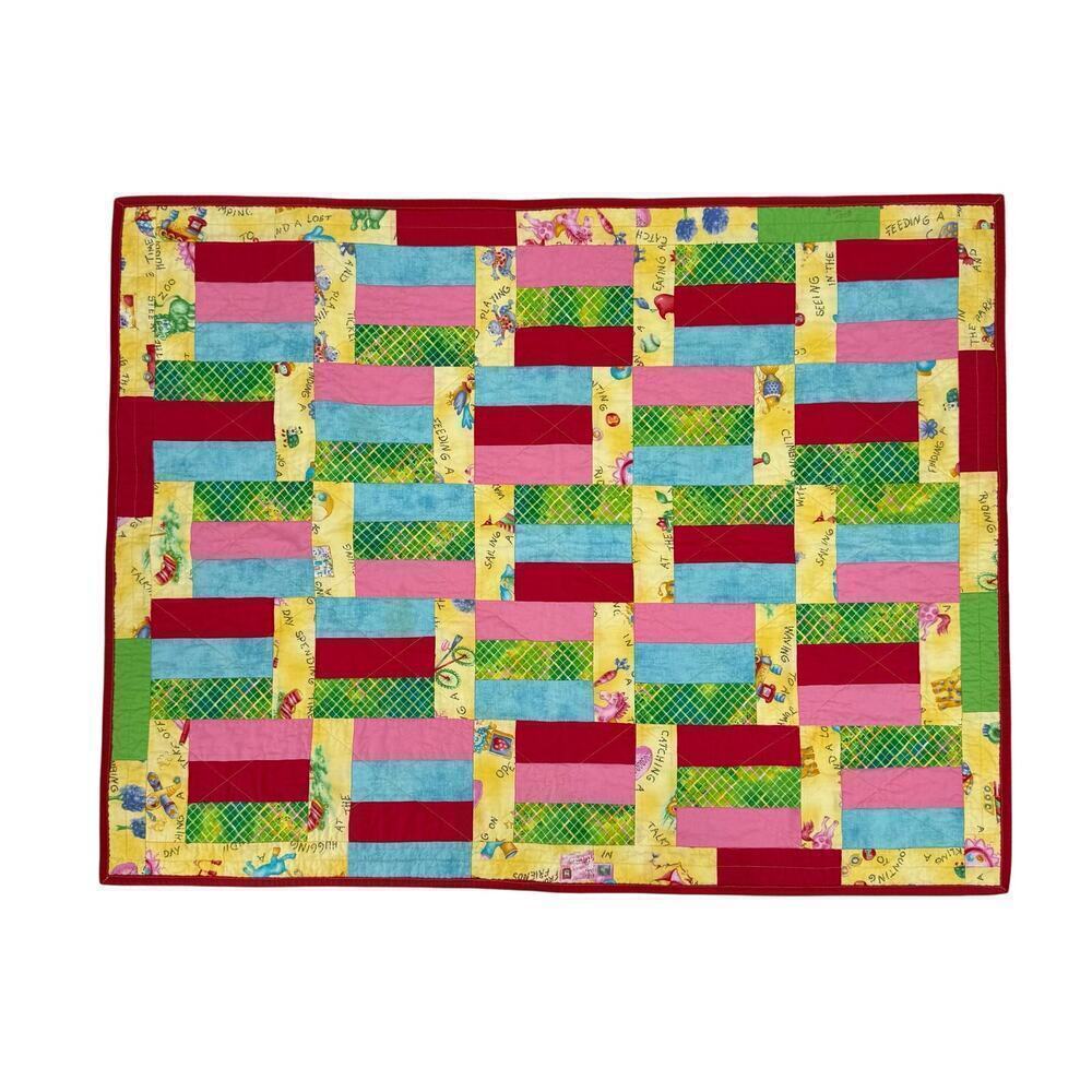 Infant Design Multicolor Quilt Blanket by Evergreen Quilters Guild 32.5” x 42.5”